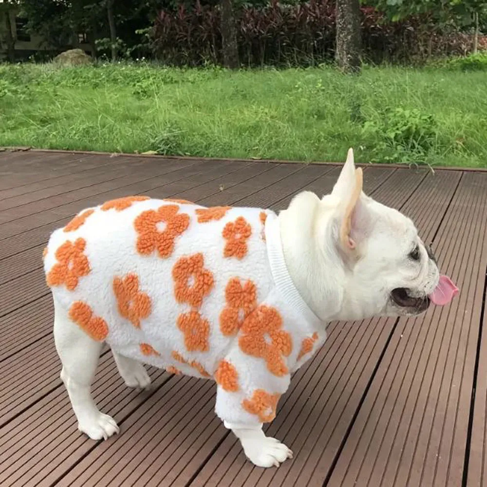 PetalPup Flower Bloom Frenchie Sweater Stylish Pet Apparel