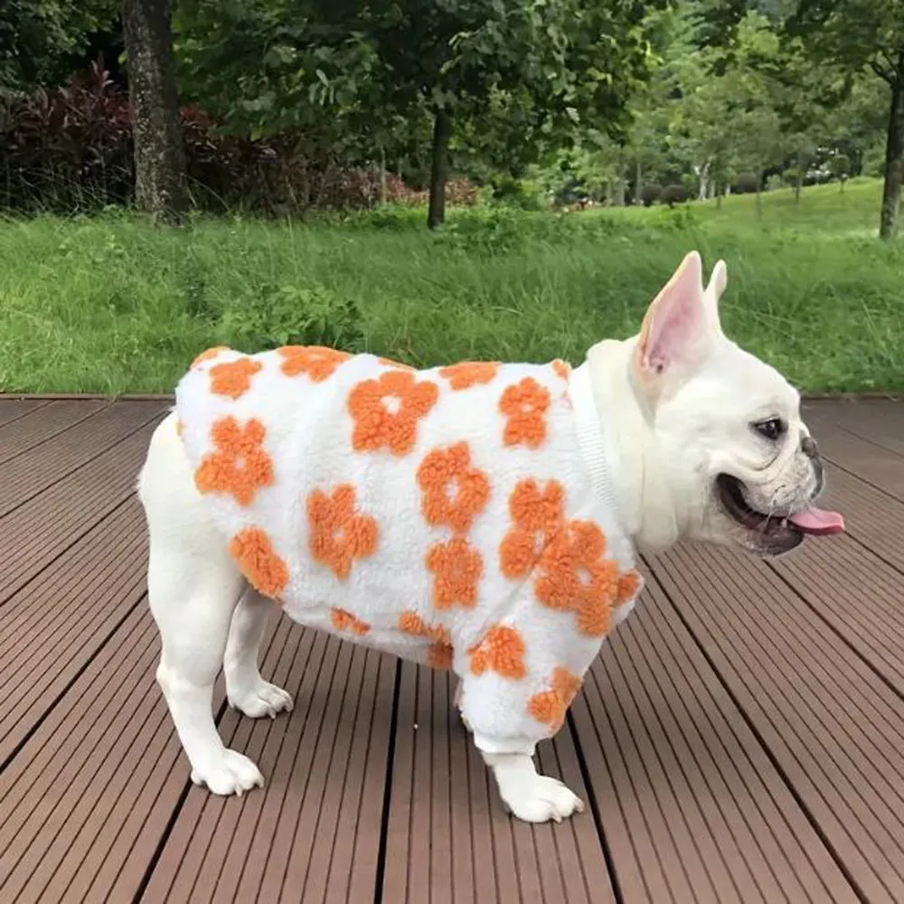 PetalPup Flower Bloom Frenchie Sweater Stylish Pet Apparel