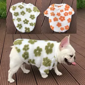 PetalPup Flower Bloom Frenchie Sweater Stylish Pet Apparel