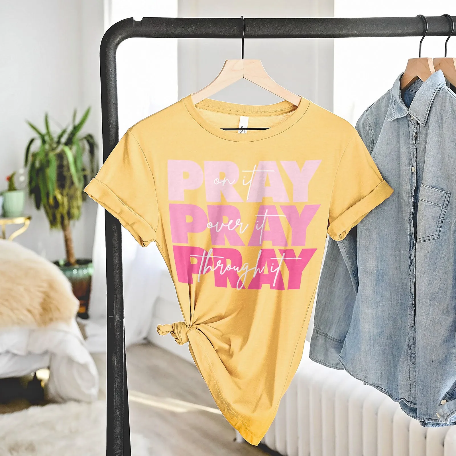 Pray On It Tee - Pink