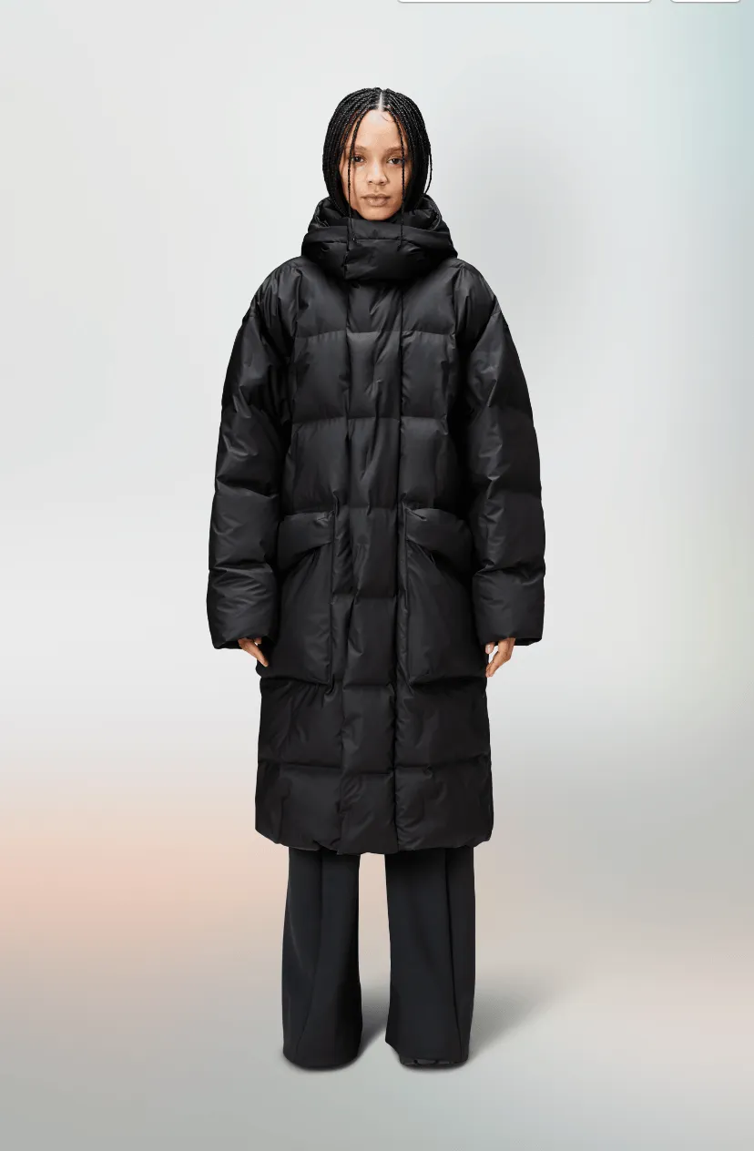 RAINS HARBIN Long Puffer Jacket W3T4