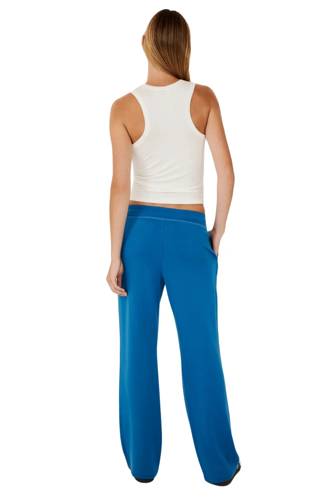 Raven Fleece Full Length Sweatpant, Stone Blue