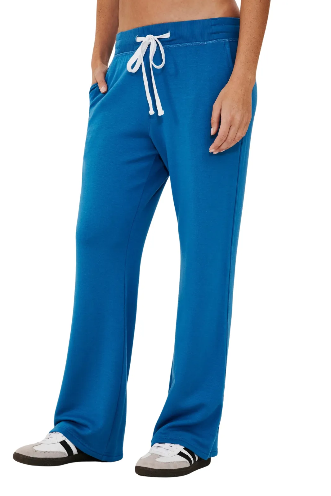 Raven Fleece Full Length Sweatpant, Stone Blue