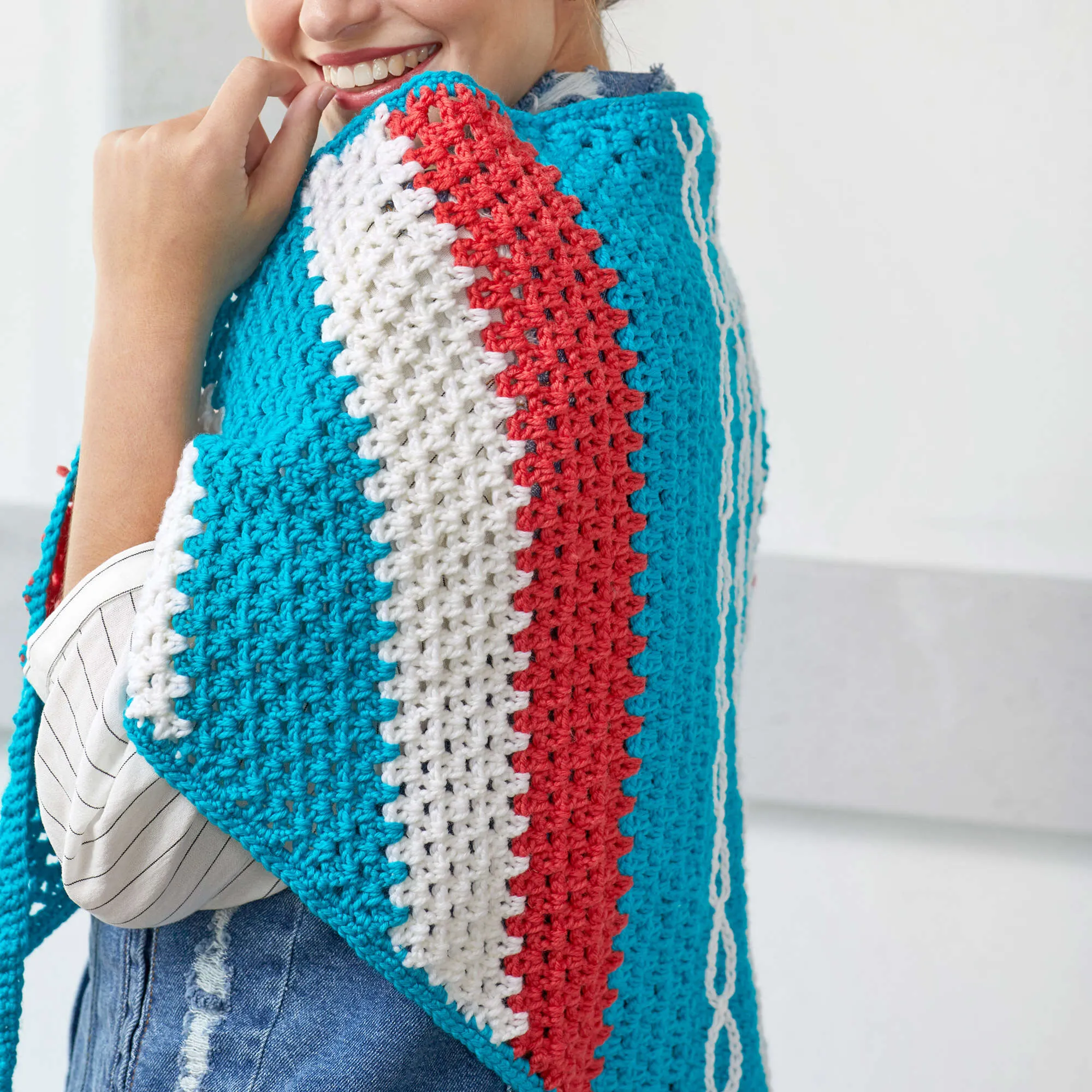 Red Heart Abstractly Chic Shawl Crochet-Along