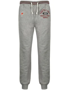 Red Lake Falls Cuffed Joggers in Light Grey Marl - Tokyo Laundry