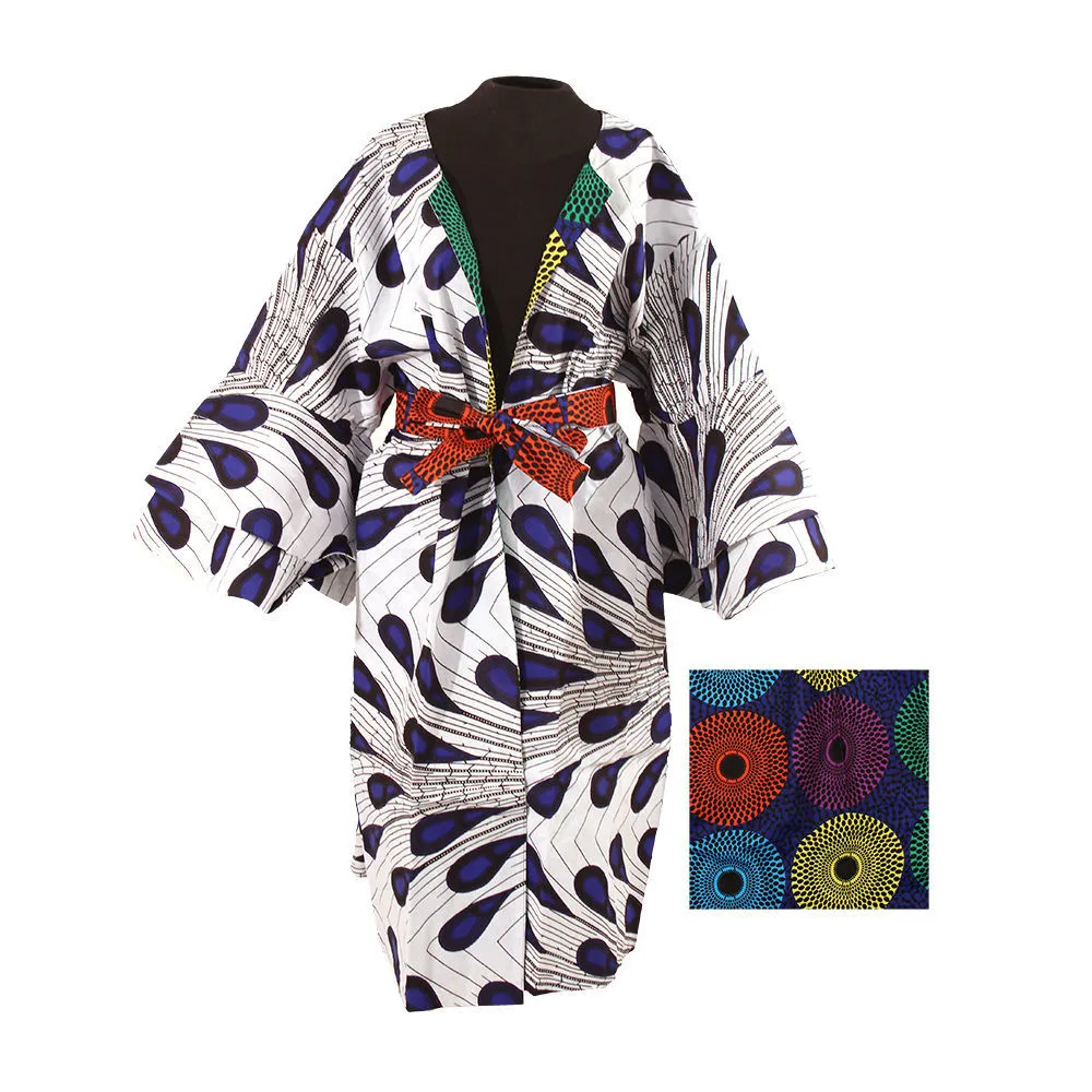 Reversible African Print Kimono Jacket