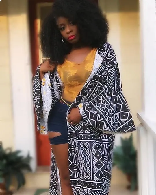 Reversible African Print Kimono Jacket