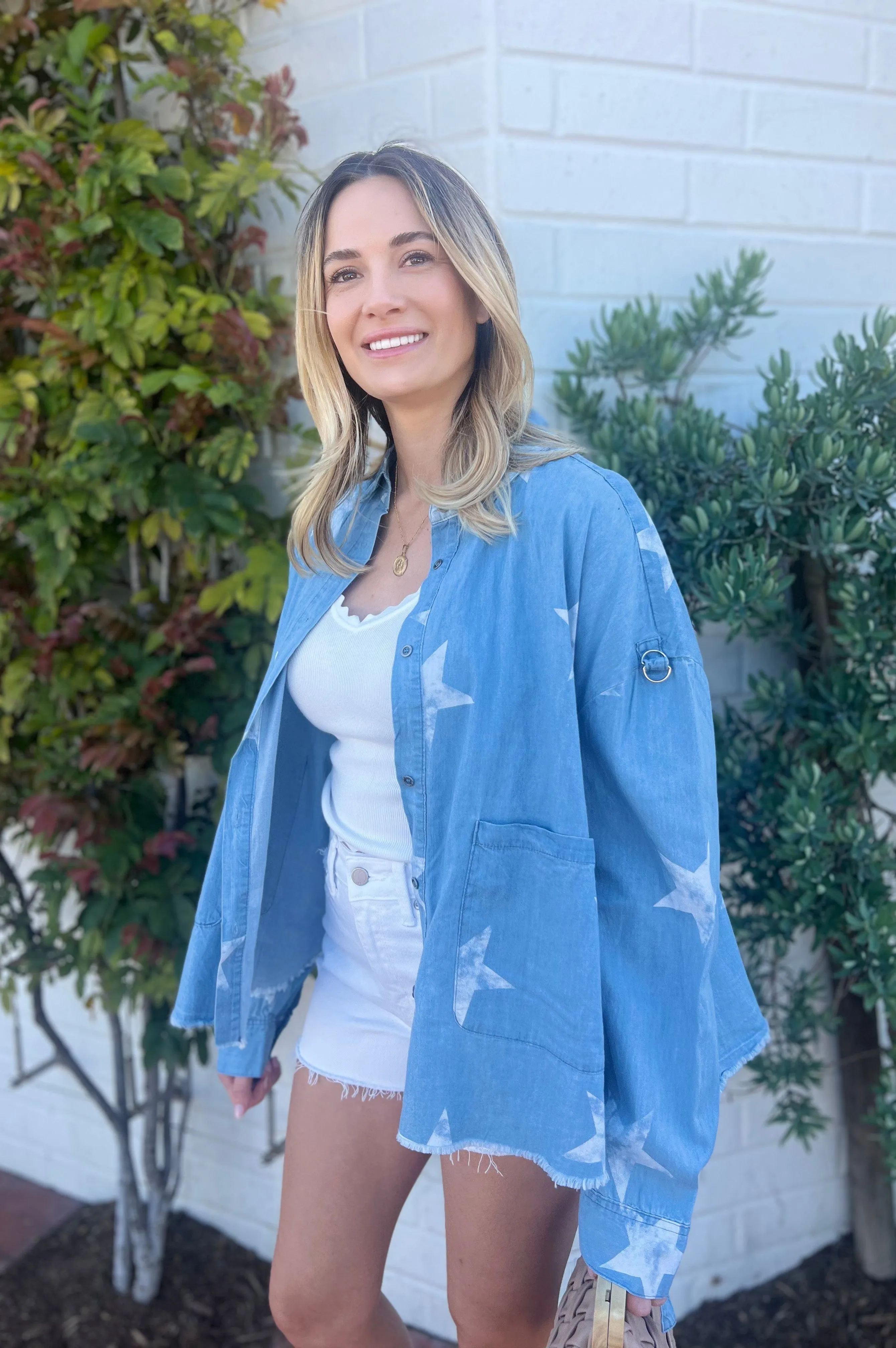 Rodeo Girl Chambray Star Shirt