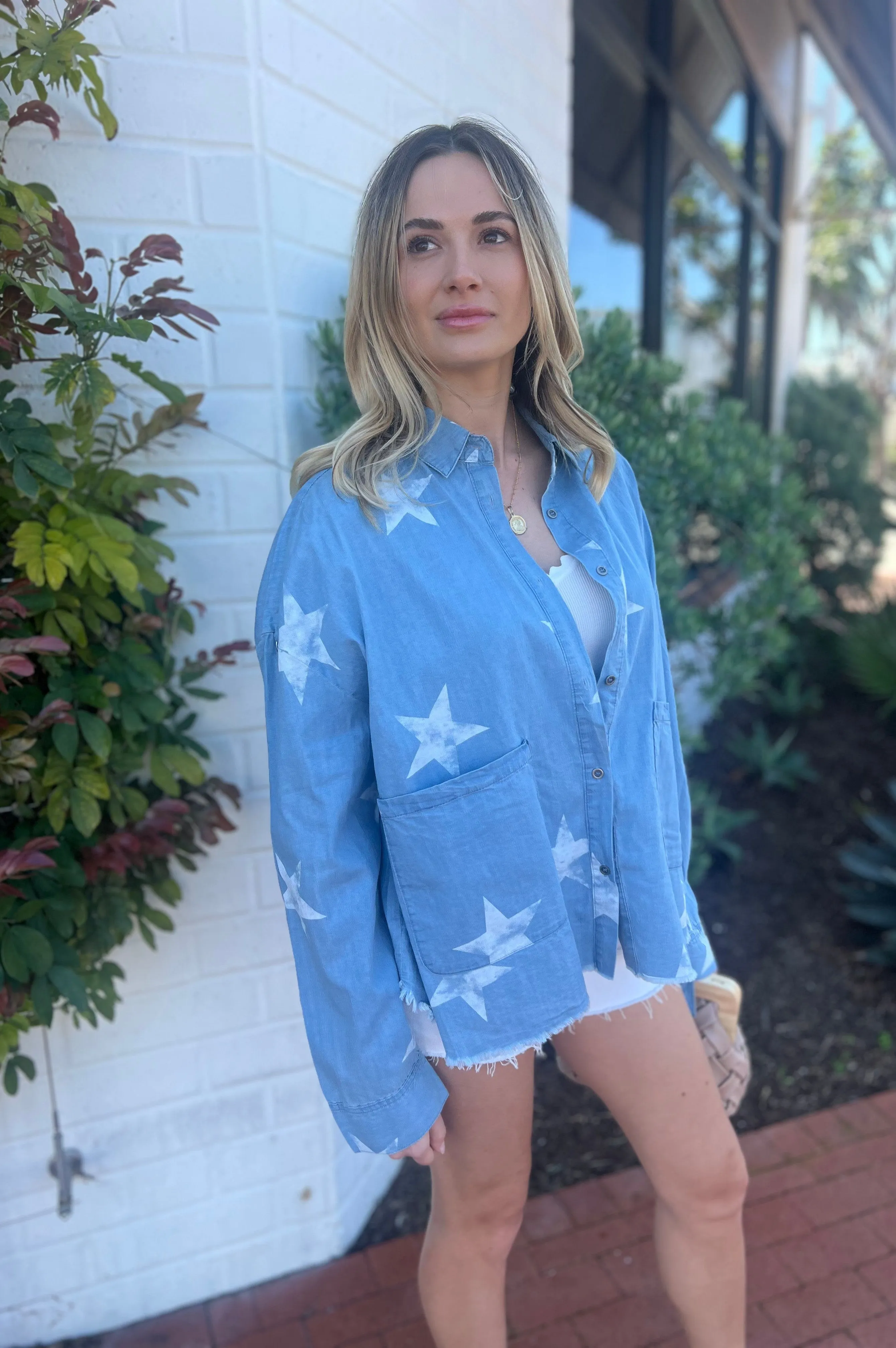 Rodeo Girl Chambray Star Shirt