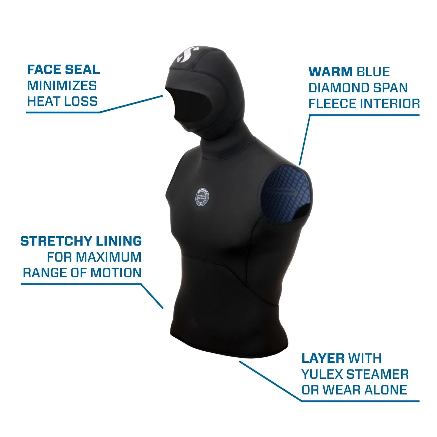 SCUBAPRO - Everflex YULEX® Dive Hooded Vest, Women, 5/3mm