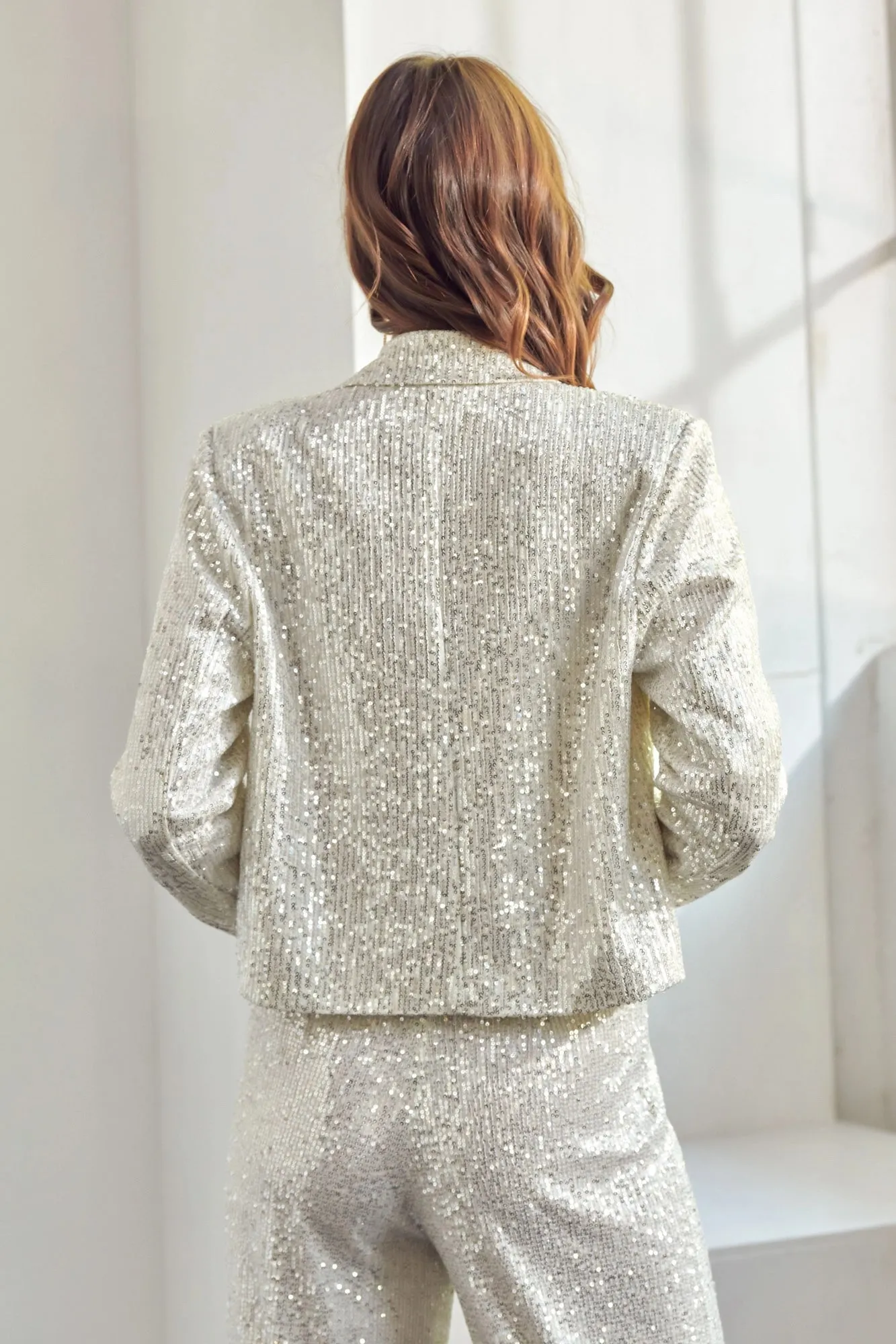 Sequin Crop Blazer