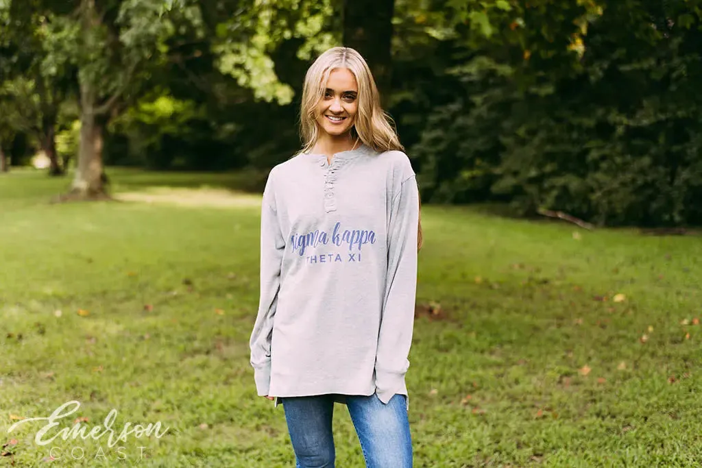 Sigma Kappa PR Long Sleeve Henley