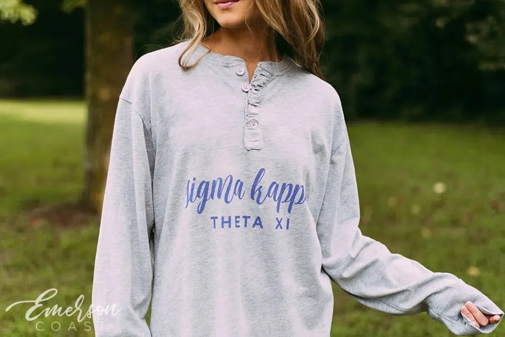 Sigma Kappa PR Long Sleeve Henley