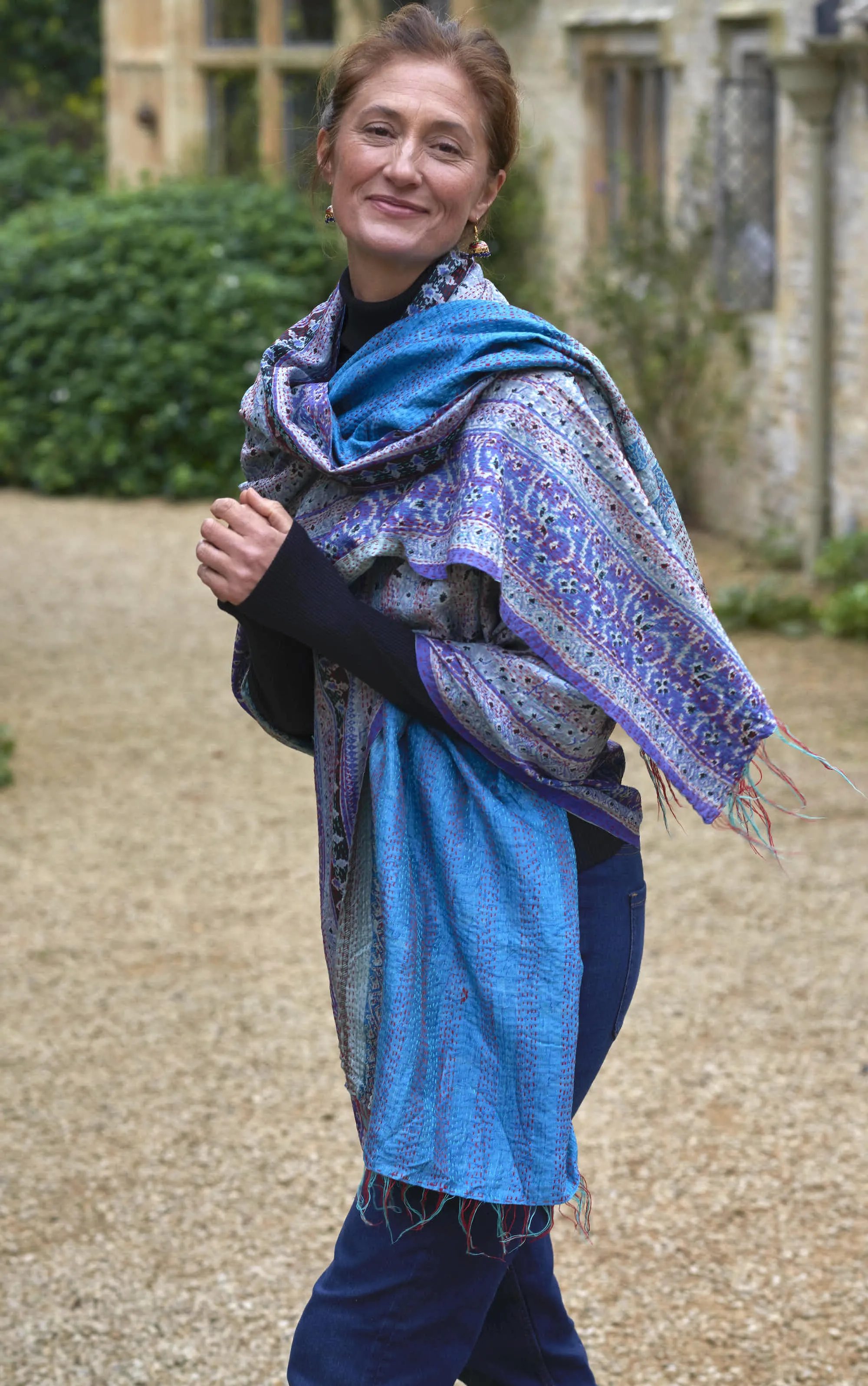 Silk Kantha Shawl | Layla