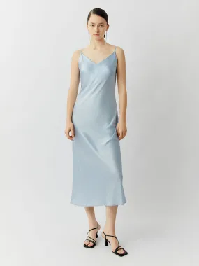 SILKINC Crystal Bias Cut V-Neck Long Slip Dress (Spirit slip)