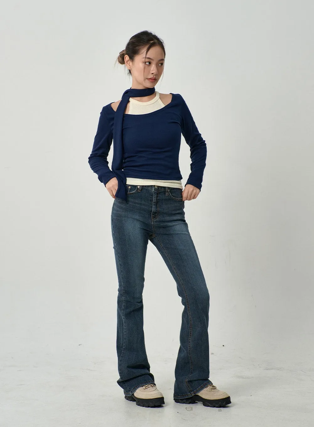 Slim Fit Bootcut Jeans CD19