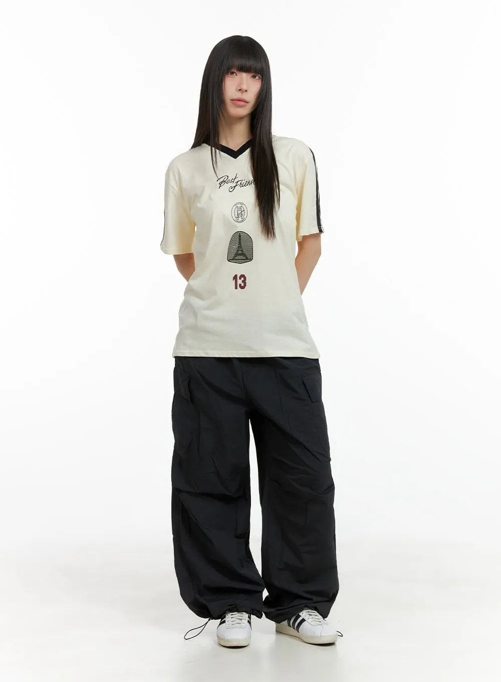 Solid Cargo Chic Nylon Pants CL422