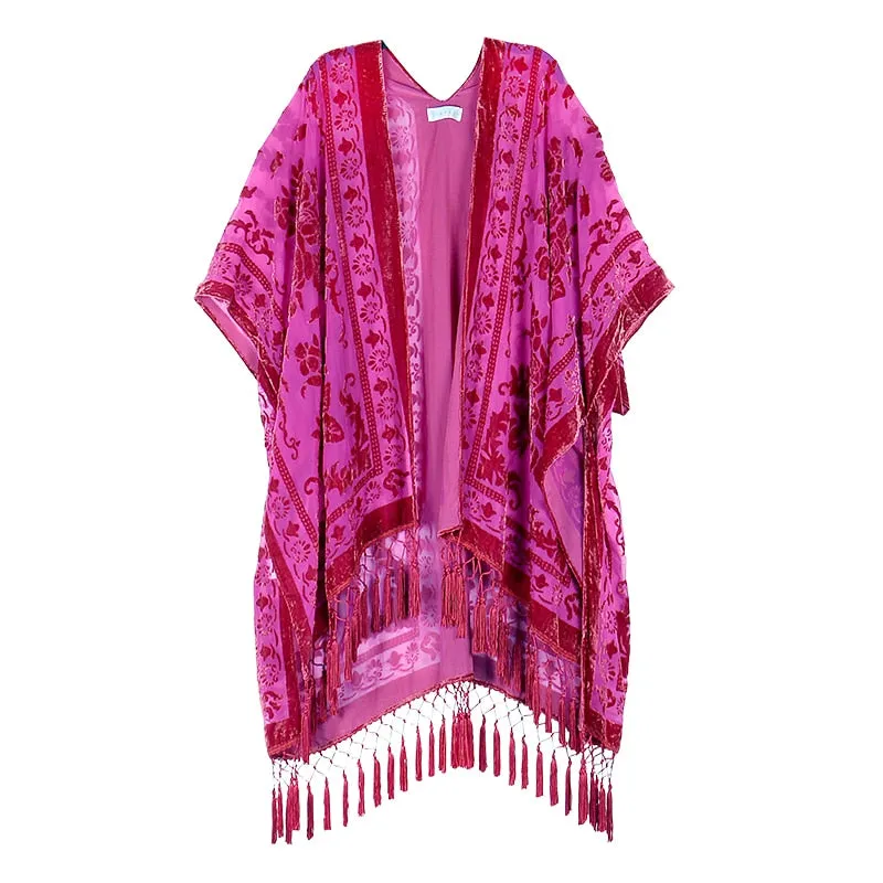 Stevie's Velvet Boho Tassel Kimonos