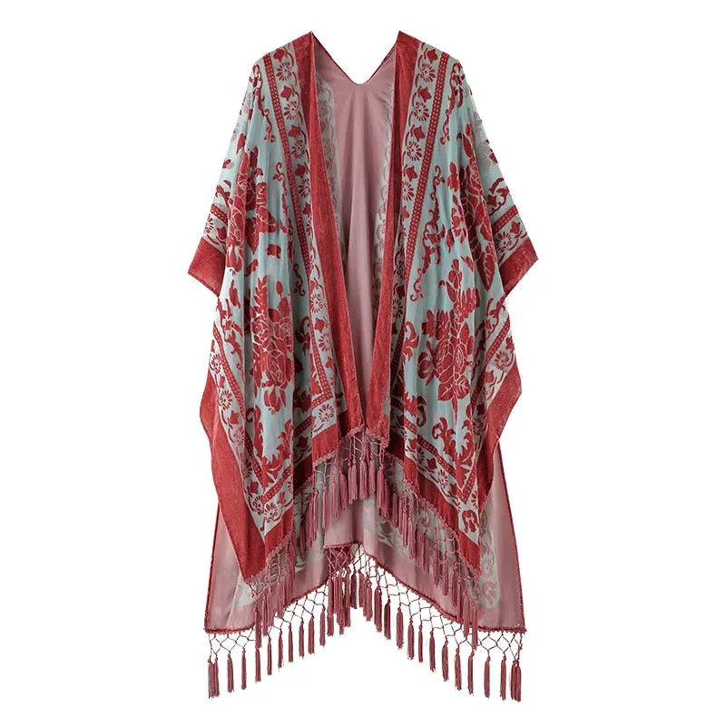 Stevie's Velvet Boho Tassel Kimonos