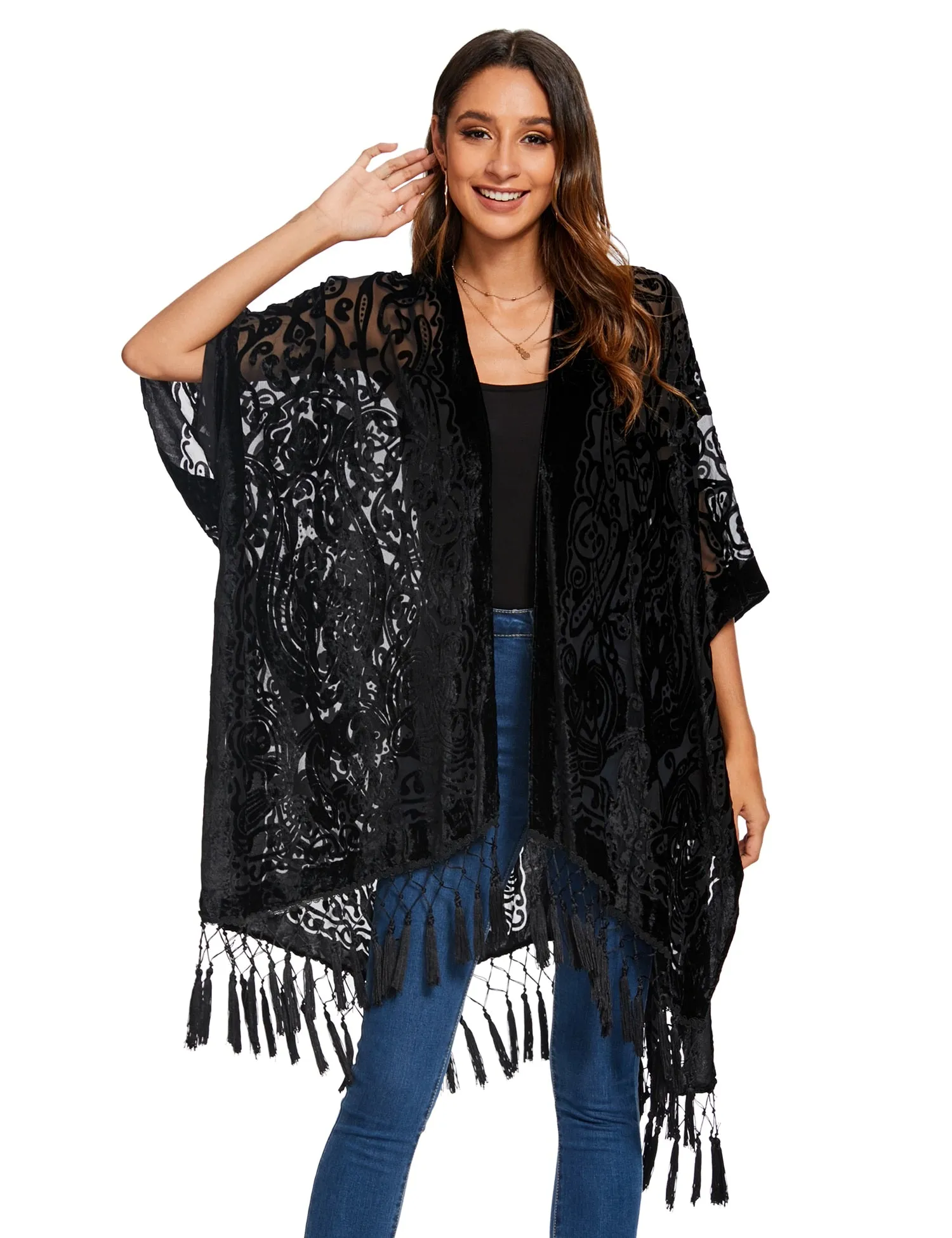 Stevie's Velvet Boho Tassel Kimonos