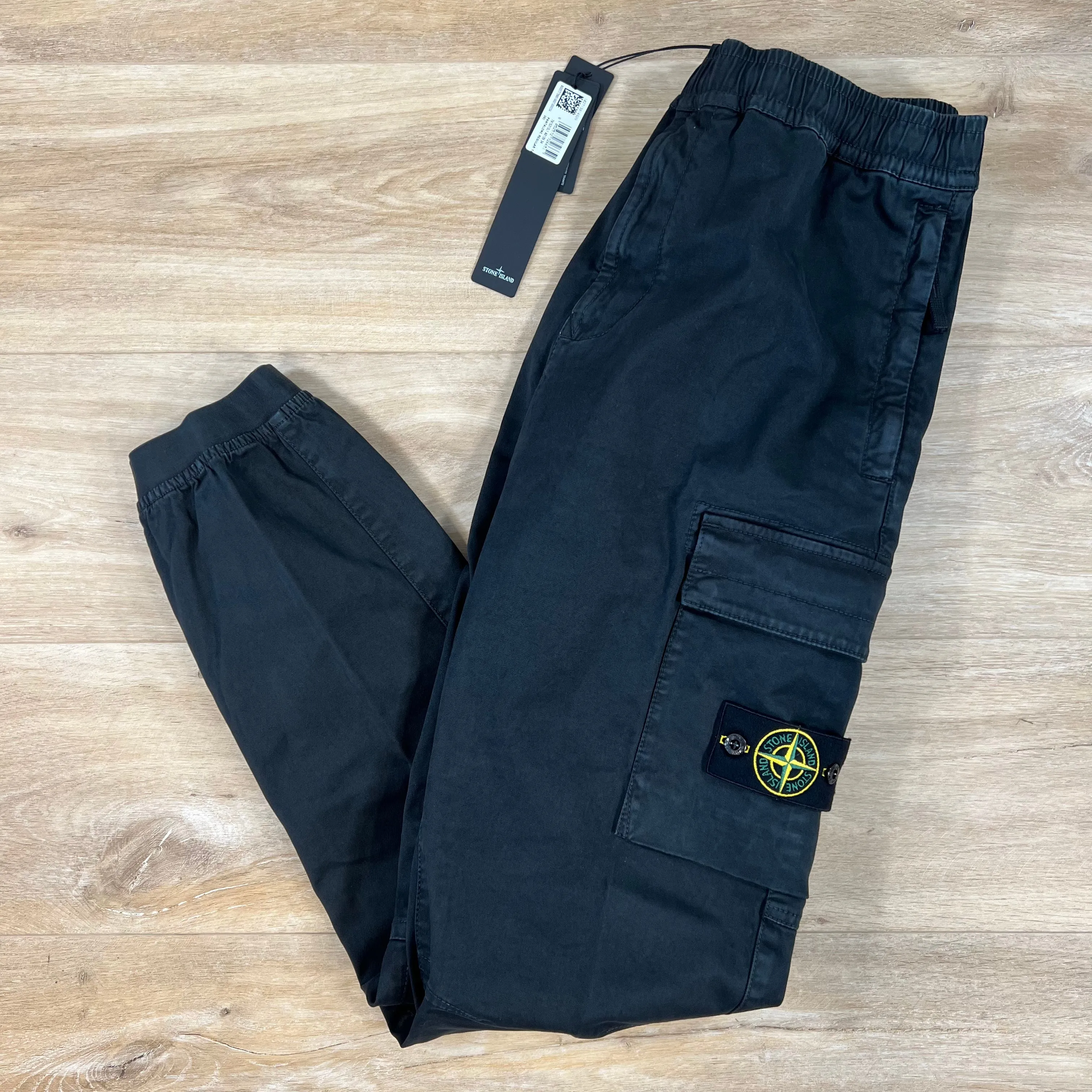 Stone Island Stretch Cargo Pants in Black