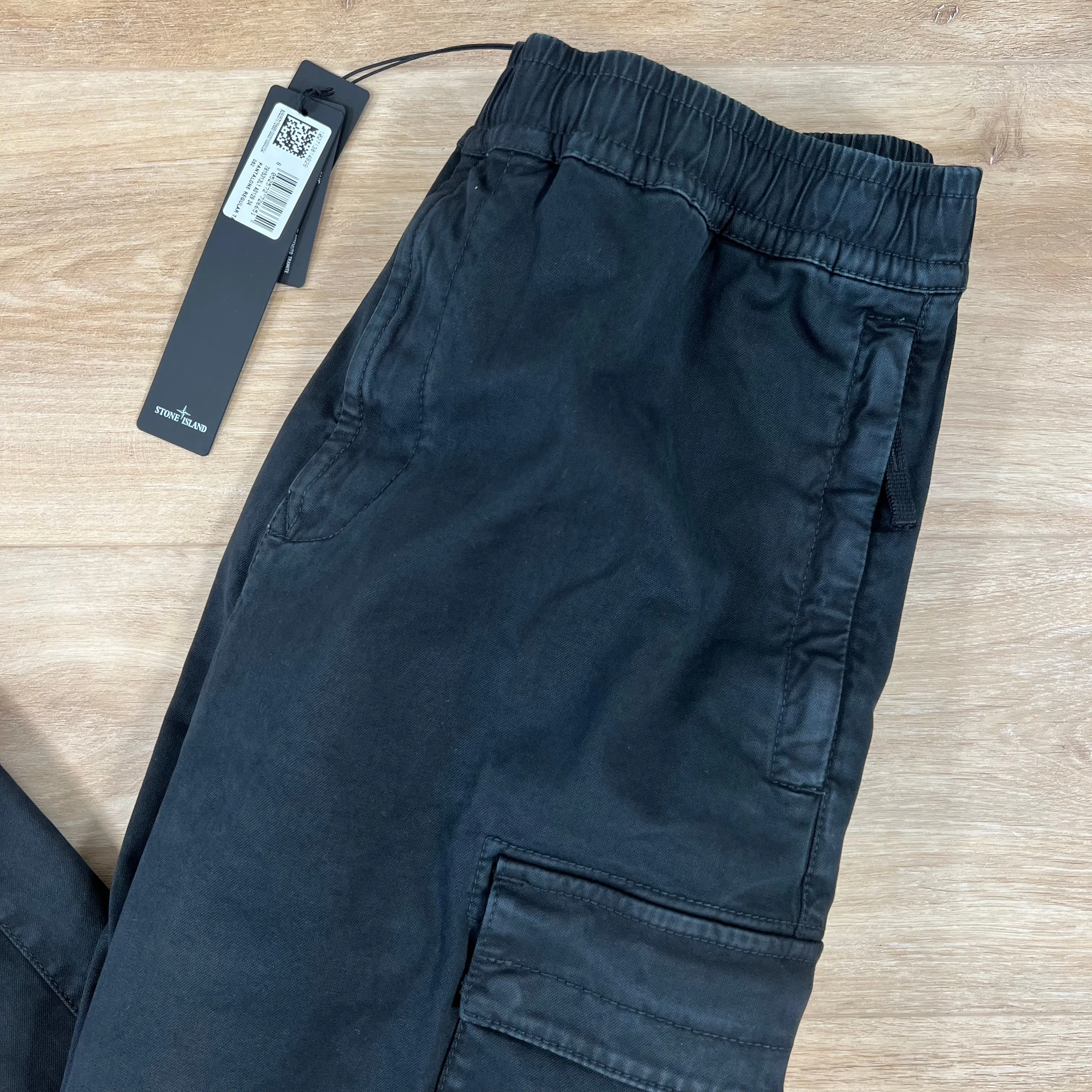 Stone Island Stretch Cargo Pants in Black