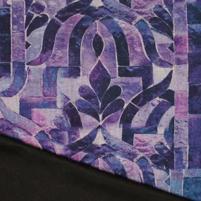 'stonework' drapey viscose blend doubleknit, Oeko-Tex cert.- violet