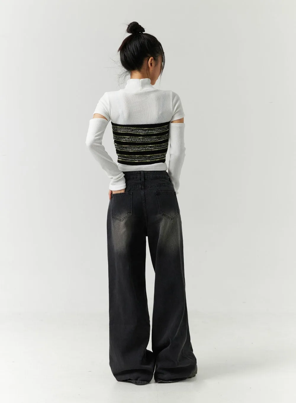 Stripe Layered Tube Top CD304