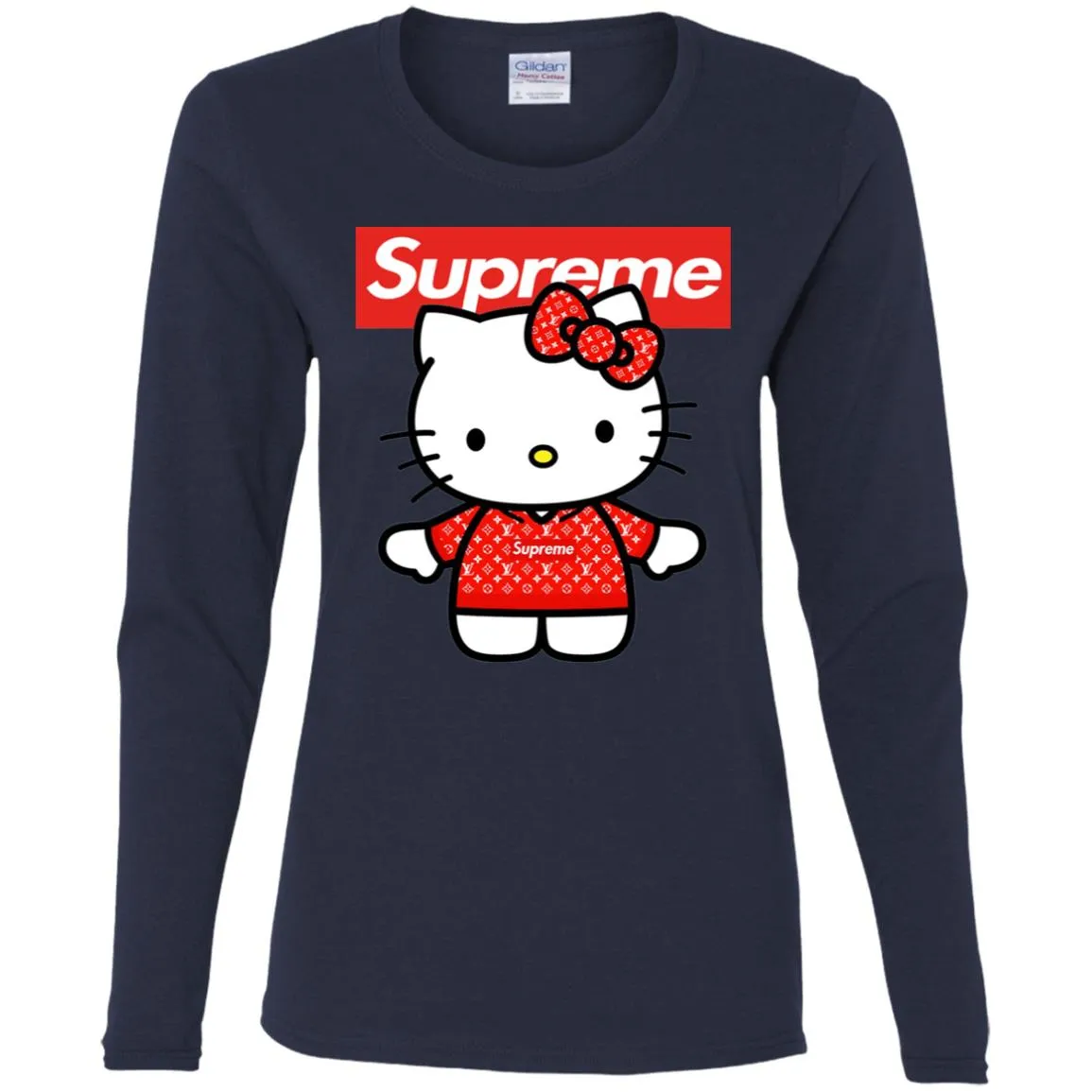 Supreme Hello Kitty Loves T-shirt Women Long Sleeve Shirt