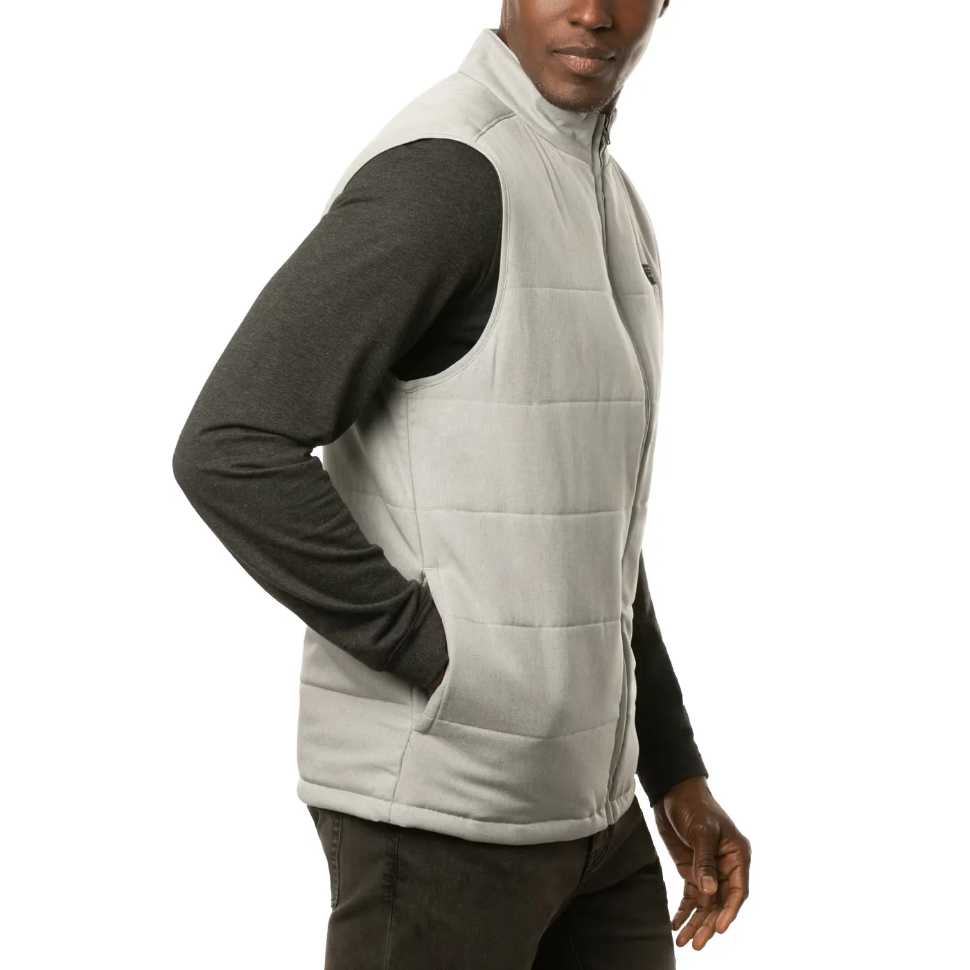 Travis Mathew Interlude Puffer Golf Vest - Heather Sleet