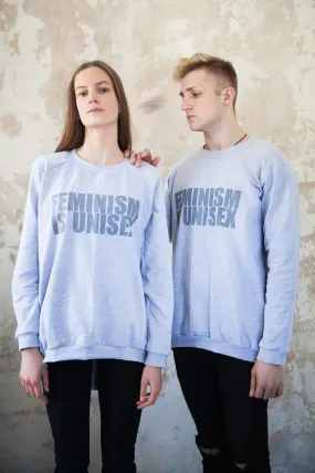 Unisex sweater F=U: Light grey   grey