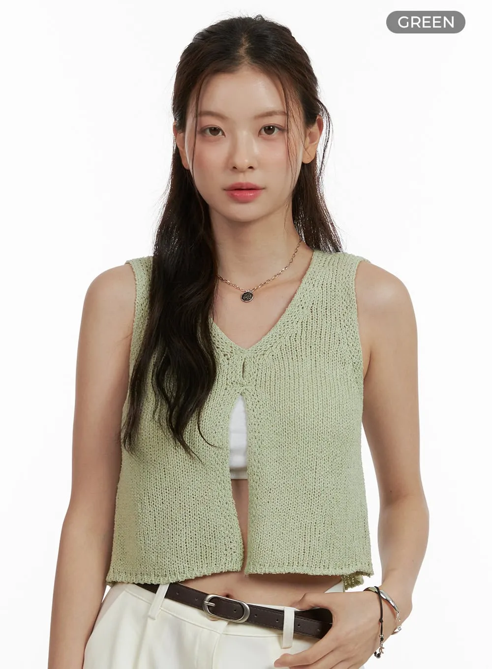 V-Neck Knit Vest OU411