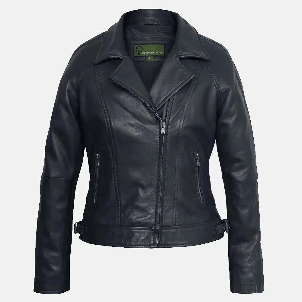 Valerie Leather Biker Jacket For Women