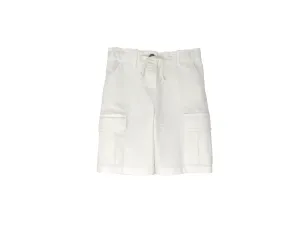 White Cargo Pocket Shorts