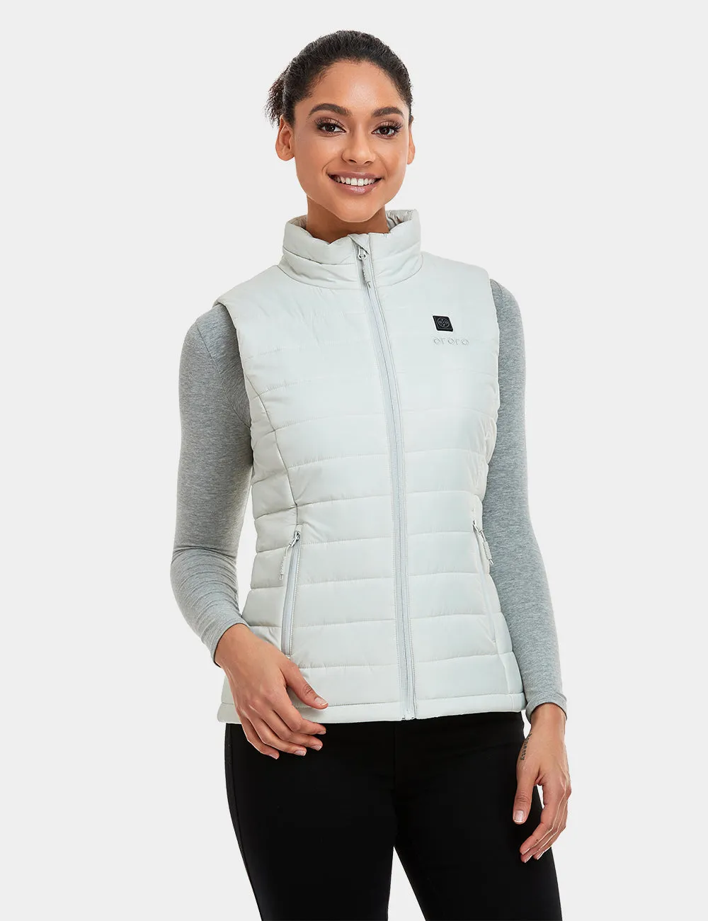 Women's Classic Heated Vest - White / Green / Red (Apparel Only)